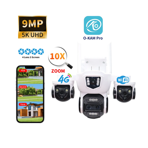 دوربین مداربسته نت ملی پنل خورشیدیOKAM PRO مدلSF4-ZRS 4GT10 OPTIC ZOOM15MPM