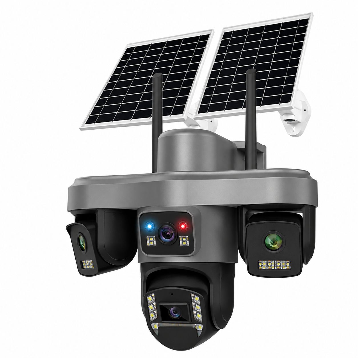 دوربین مداربسته سیم کارتی پنل خورشیدی 4لنز نت ملی مدل SF4- SOLAR 4LENSE PTZ 16MP