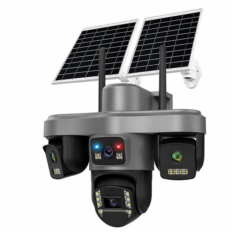 دوربین مداربسته سیم کارتی پنل خورشیدی 4لنز نت ملی مدل SF4- SOLAR 4LENSE PTZ 16MP